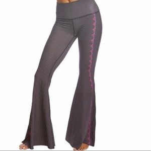 Teeki Black and Pink Boot Cut Pants